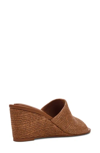 Anne Klein Charisma Wedge Slide Sandal In Brown