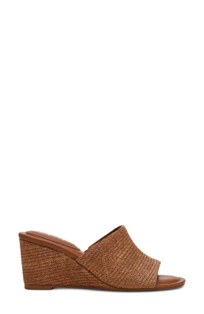Anne Klein Charisma Wedge Slide Sandal In Brown