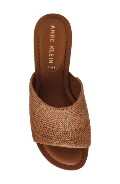Anne Klein Charisma Wedge Slide Sandal In Brown