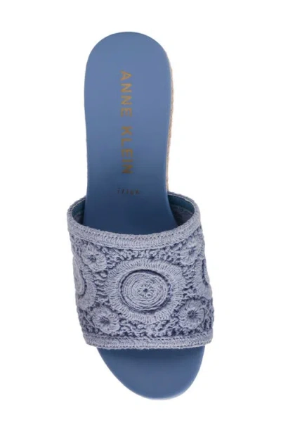 Anne Klein Effy Espadrille Slide Sandal In Blue