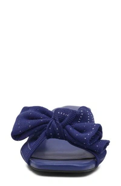 Anne Klein Dara Bow Wedge Slide Sandal In Purple