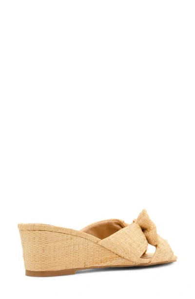 Anne Klein Dara Bow Wedge Slide Sandal In White