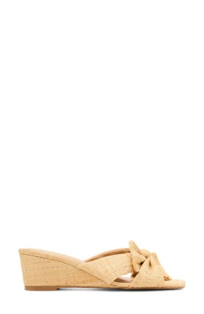 Anne Klein Dara Bow Wedge Slide Sandal In White