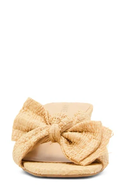 Anne Klein Dara Bow Wedge Slide Sandal In White