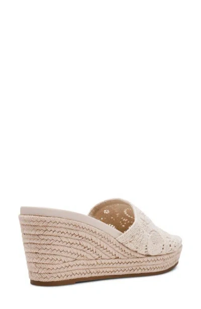 Anne Klein Effy Espadrille Slide Sandal In White