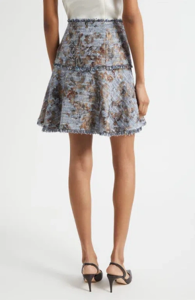 Cinq À Sept Jaxina Foil Print Tweed Miniskirt In Multi