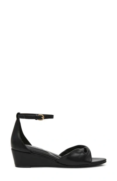 Anne Klein Whitby Ankle Strap Slide Sandal In Black