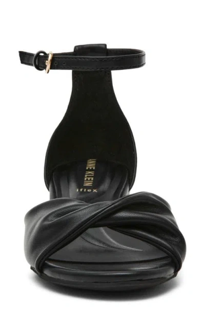 Anne Klein Whitby Ankle Strap Slide Sandal In Black