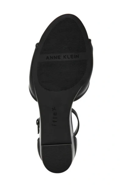 Anne Klein Whitby Ankle Strap Slide Sandal In Black
