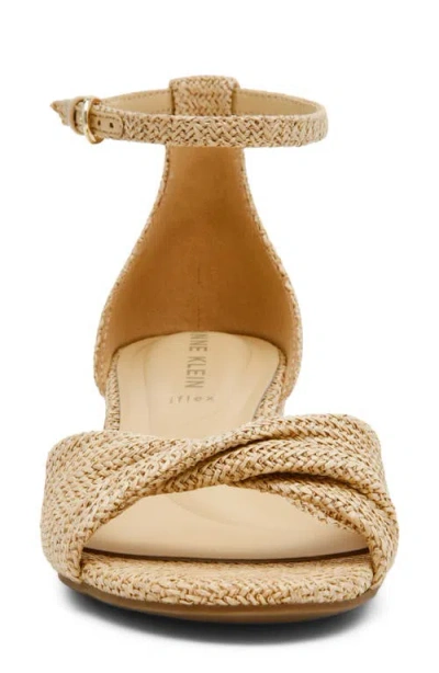 Anne Klein Whitby Ankle Strap Slide Sandal In Brown