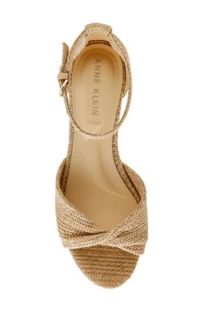 Anne Klein Whitby Ankle Strap Slide Sandal In Brown