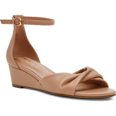 Anne Klein Whitby Ankle Strap Slide Sandal In Brown