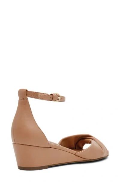 Anne Klein Whitby Ankle Strap Slide Sandal In Brown