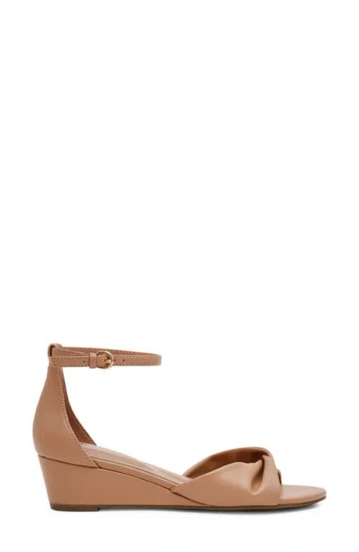 Anne Klein Whitby Ankle Strap Slide Sandal In Brown
