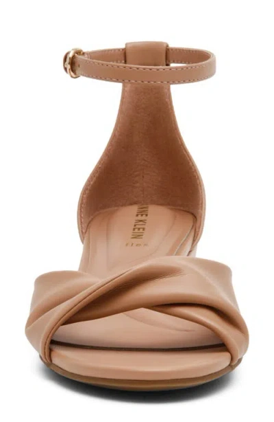 Anne Klein Whitby Ankle Strap Slide Sandal In Brown