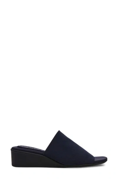 Anne Klein Wishful Wedge Slide Sandal In Blue