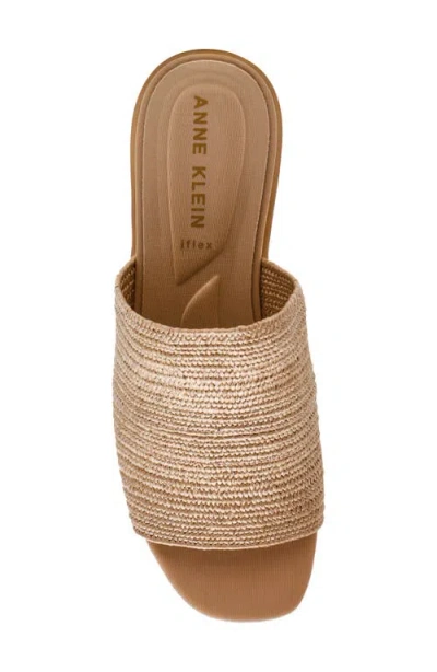 Anne Klein Wishful Wedge Slide Sandal In Brown