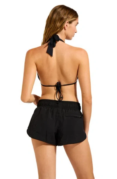 Seafolly Drawstring Board Shorts In Black