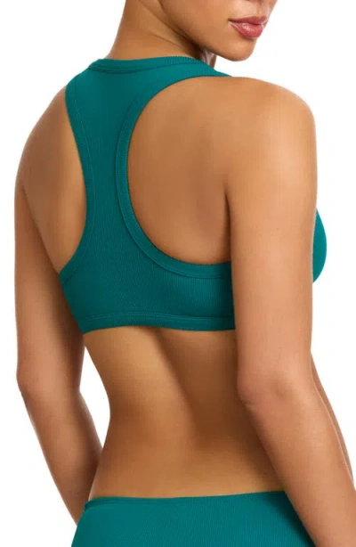 Robin Piccone Amy Racerback Bikini Top In Blue