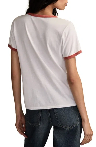 Lucky Brand Coca Cola Santa Graphic T-shirt In White