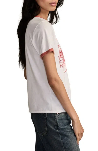 Lucky Brand Coca Cola Santa Graphic T-shirt In White