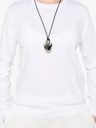 Herskind Cotton Crewneck Sweater In White