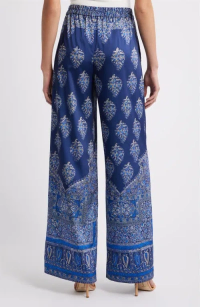 Kobi Halperin Josie Print Wide Leg Pants In Blue