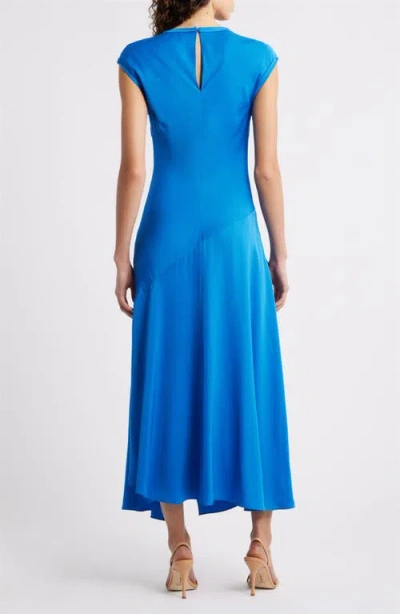 Kobi Halperin Leilani Asymmetric Ruffle Maxi Dress In Blue