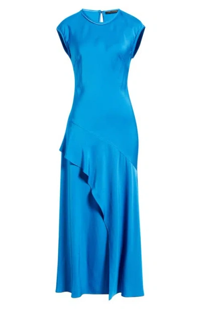 Kobi Halperin Leilani Asymmetric Ruffle Maxi Dress In Blue