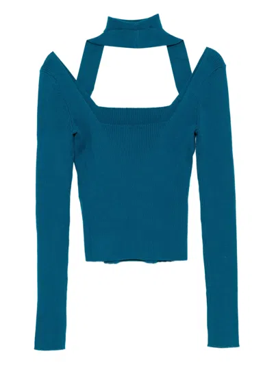 Monse Cut-out Top In Blue