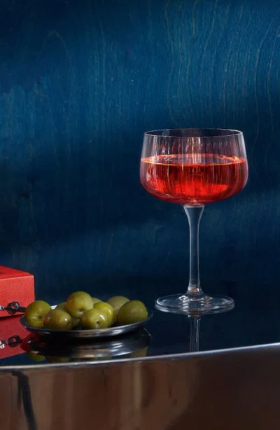 Lsa Arc Flow Set Of 4 Saucer Cocktail Glasses In Transparent