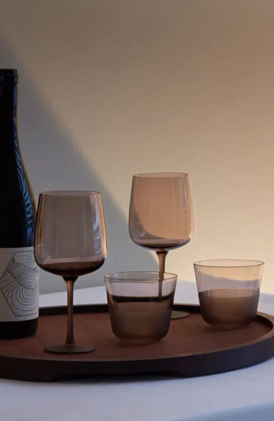 Lsa Arc Contrast Set Of 4 Wine Glasses In Brown