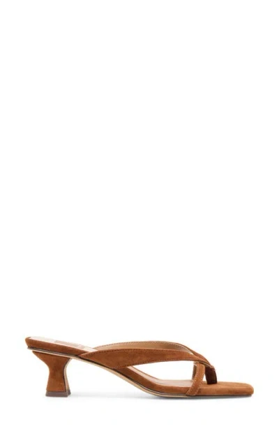 Dolce Vita Brevel Kitten Heel Flip Flop In Brown