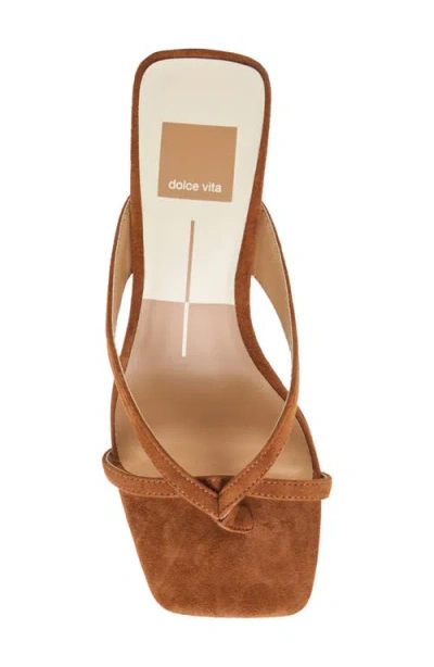 Dolce Vita Brevel Kitten Heel Flip Flop In Brown