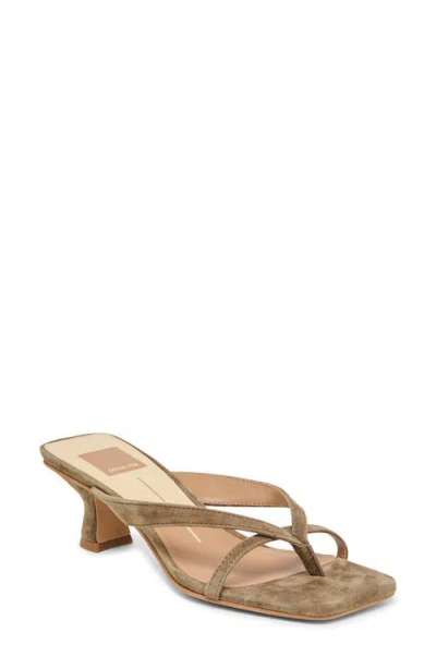 Dolce Vita Brevel Kitten Heel Flip Flop In Green