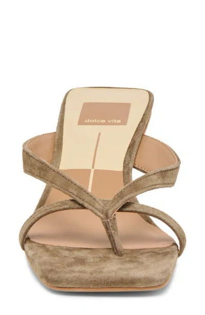 Dolce Vita Brevel Kitten Heel Flip Flop In Green