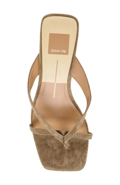 Dolce Vita Brevel Kitten Heel Flip Flop In Green