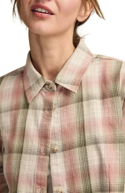 Lucky Brand Plaid Button-up Cotton Shirt In Pink