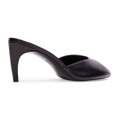 Black Suede Studio Dovie 70 Leather Mule In Black