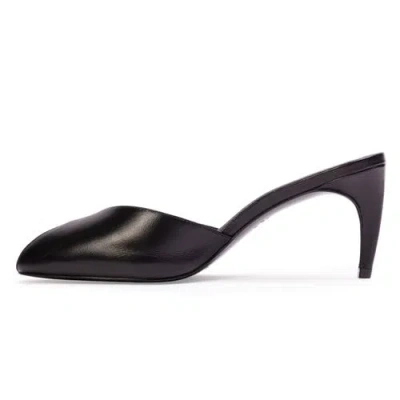 Black Suede Studio Dovie 70 Leather Mule In Black