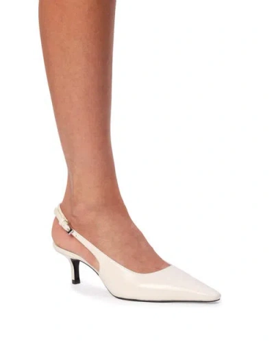 Black Suede Studio Lainey 50 Leather Pump In Neutral