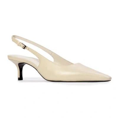 Black Suede Studio Lainey 50 Leather Pump In Neutral