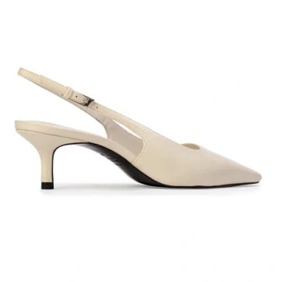 Black Suede Studio Lainey 50 Leather Pump In Neutral