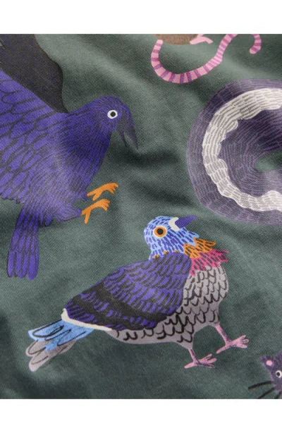 Mini Boden Kids' Long Sleeve Graphic T-shirt In Green