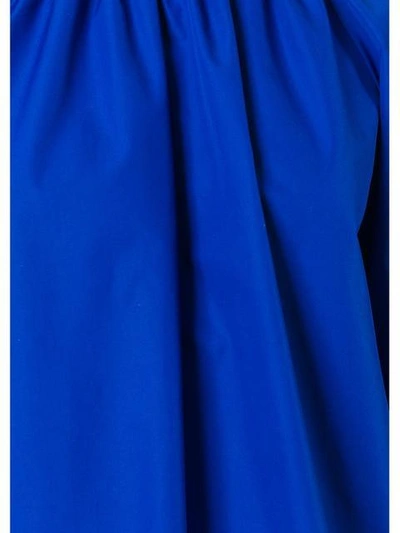 Shop Fendi Ruffled Oversized Blouse In Blue