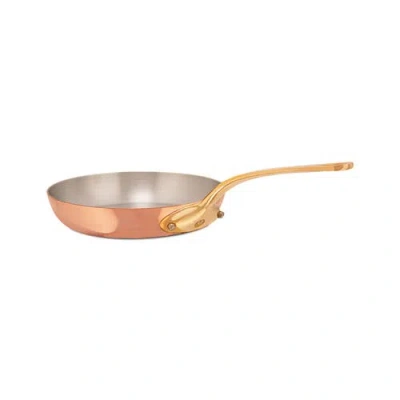 Mauviel M'heritage 200 B 2mm Polished Copper & Stainless Steel Frying Pan With Brass Handles, 10.24- In Brown