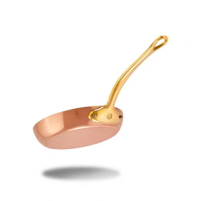 Mauviel M'heritage 200 B 2mm Polished Copper & Stainless Steel Frying Pan With Brass Handles, 10.24- In Brown