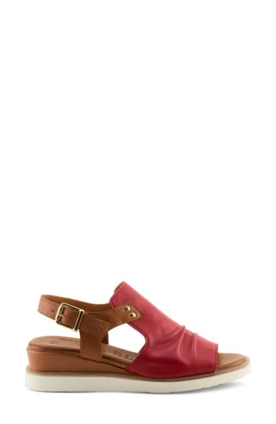 Spring Step Locals Ankle Strap Slide Sandal In Red