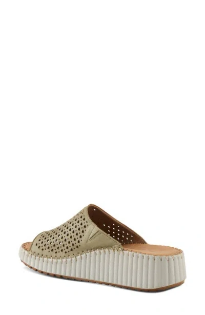 Spring Step Rhydian Wedge Sandal In Green