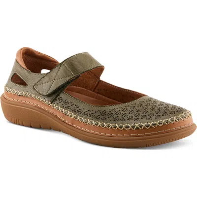 Spring Step Janah Mary Jane Sneaker In Green